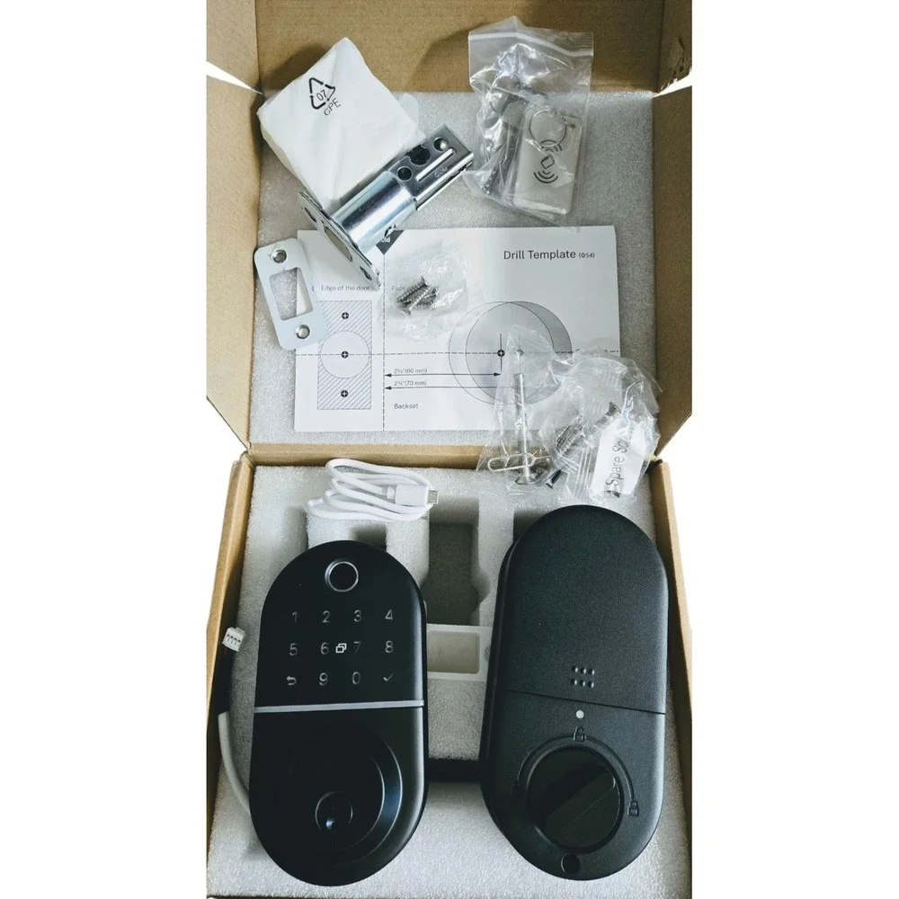 Keyless Entry WiFi Smart Deadbolt -Fingerprint Door Lock with WiFi Gateway